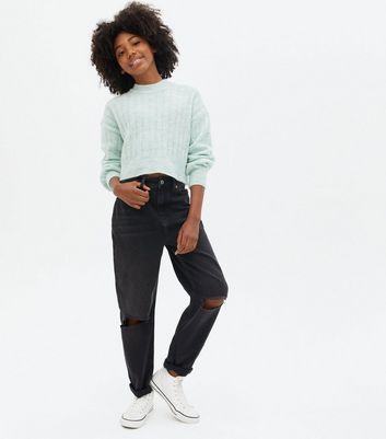 New look tori deals mom jeans black