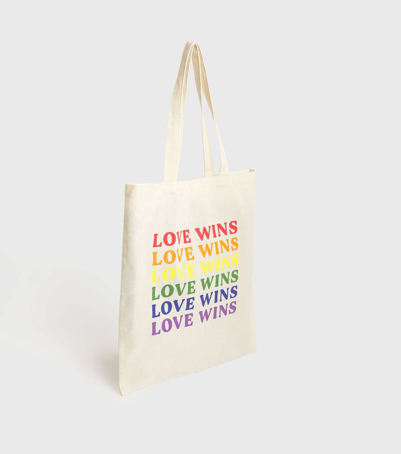 Cream Rainbow Love Wins Pride Charity Tote Bag Image 3