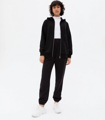 Click to view product details and reviews for Black Jersey Cuffed Joggers New Look.