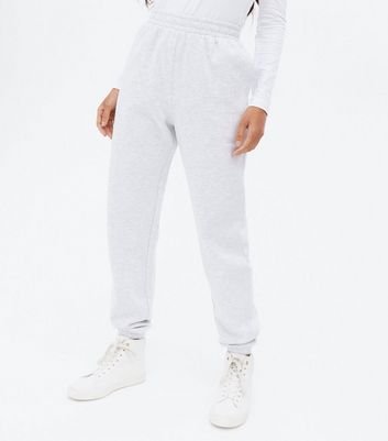 Pale Grey Jersey Cuffed Joggers | New Look