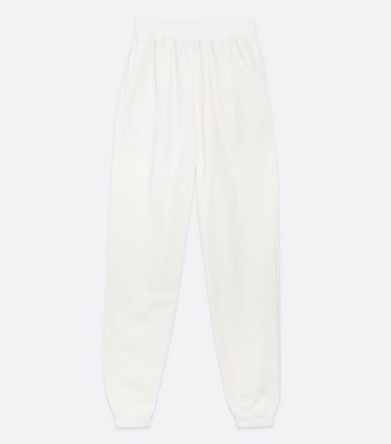 white joggers new look