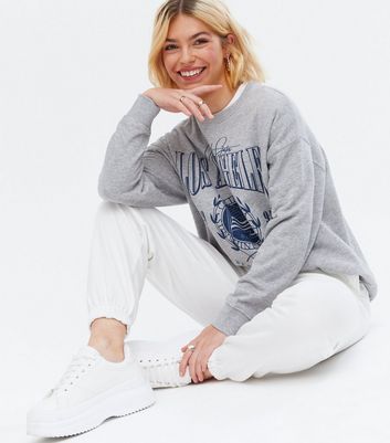 Cream Jersey Cuffed Joggers | New Look