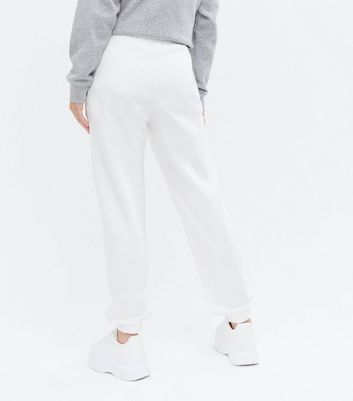 Cream Jersey Cuffed Joggers | New Look