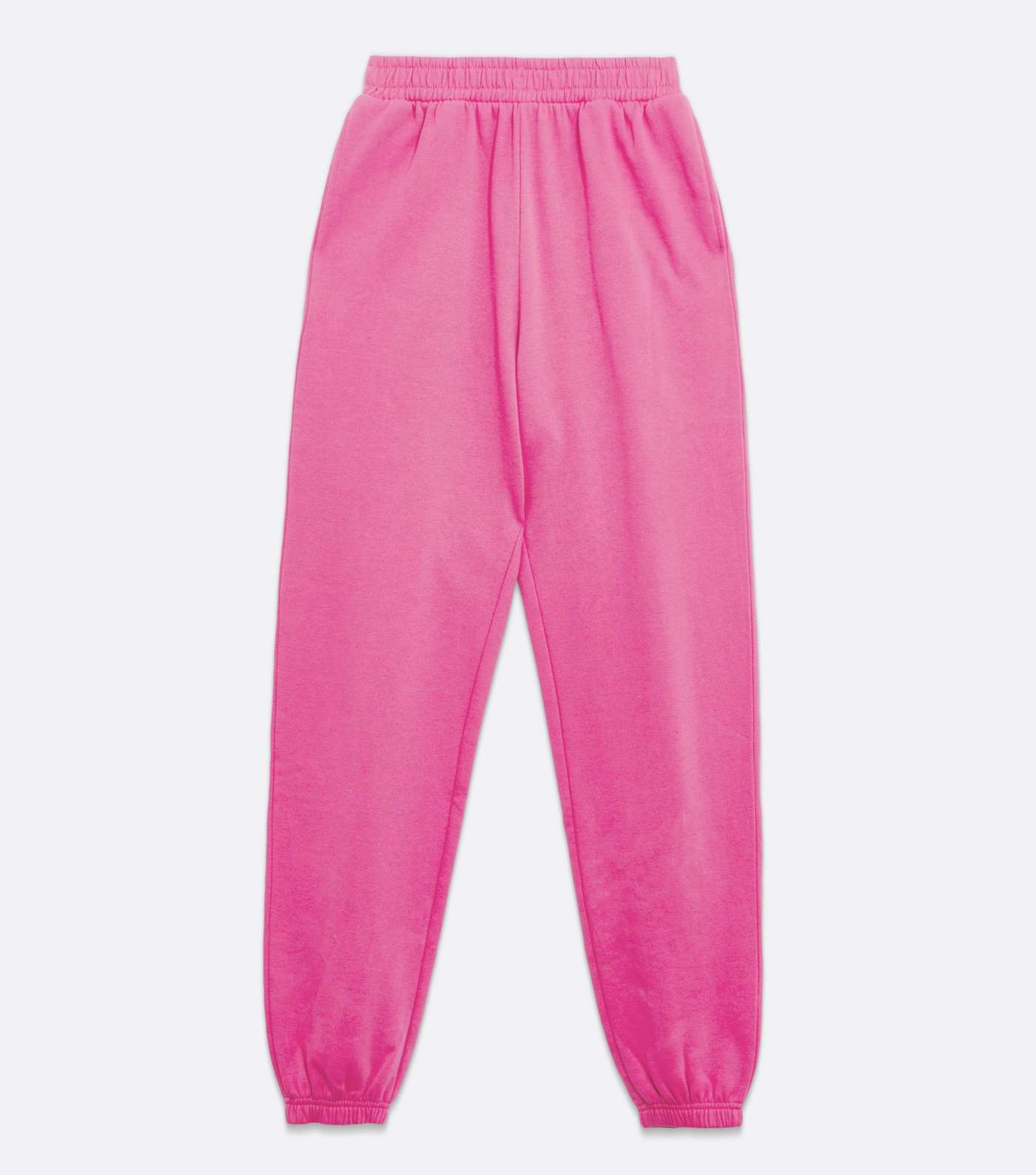 Bright Pink Jersey Cuffed Joggers Image 5