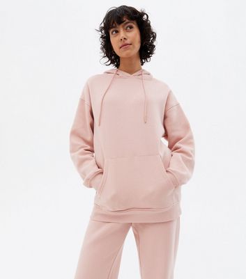 Pale Pink Pocket Front Hoodie New Look