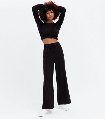 Womens wide leg deals jogging bottoms