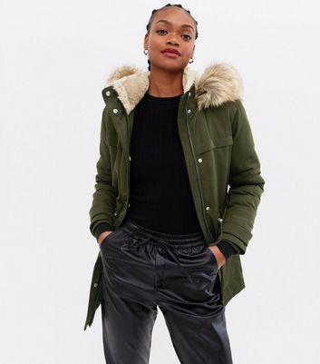 New look sale khaki parka