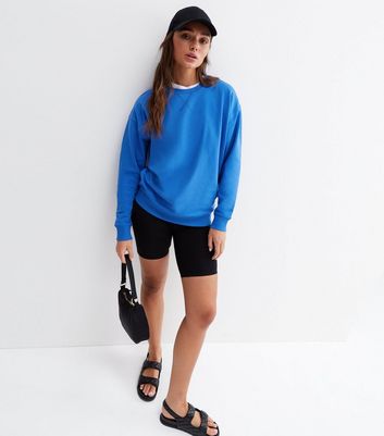 Click to view product details and reviews for Bright Blue Jersey Crew Neck Sweatshirt New Look.