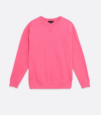 Deep Pink Jersey Crew Neck Sweatshirt 