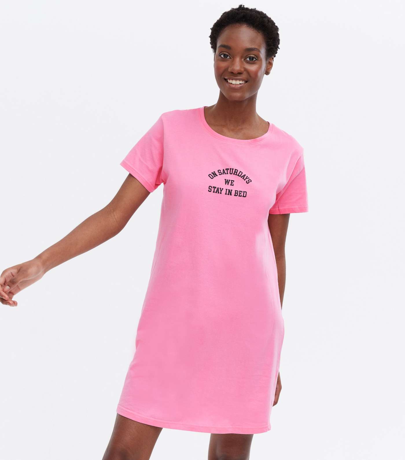 Pink Stay In Bed Logo Nightshirt