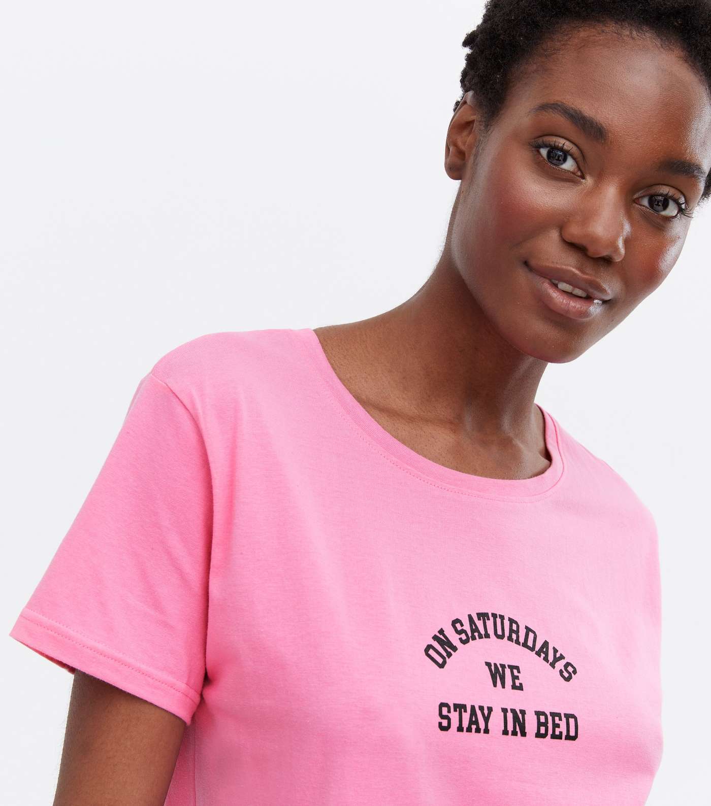 Pink Stay In Bed Logo Nightshirt Image 3