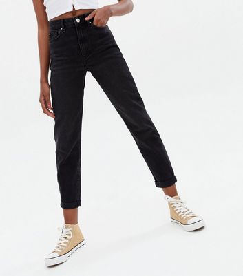 new look black mom jeans