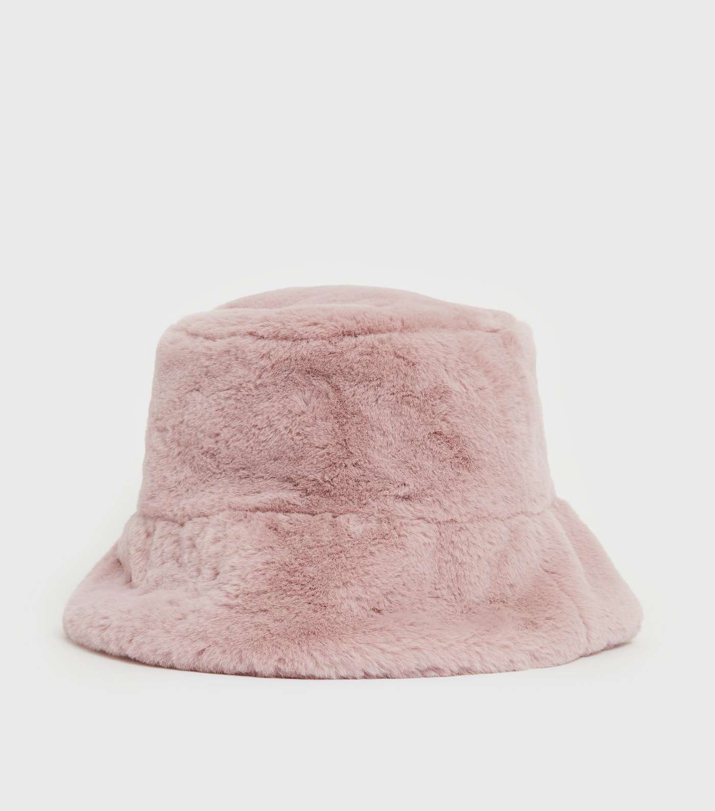 Pink Faux Fur Bucket Hat Image 2