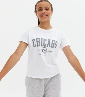 New Look Girls' Blue Chicago Logo Photographic Print T-Shirt - 12-13 Years