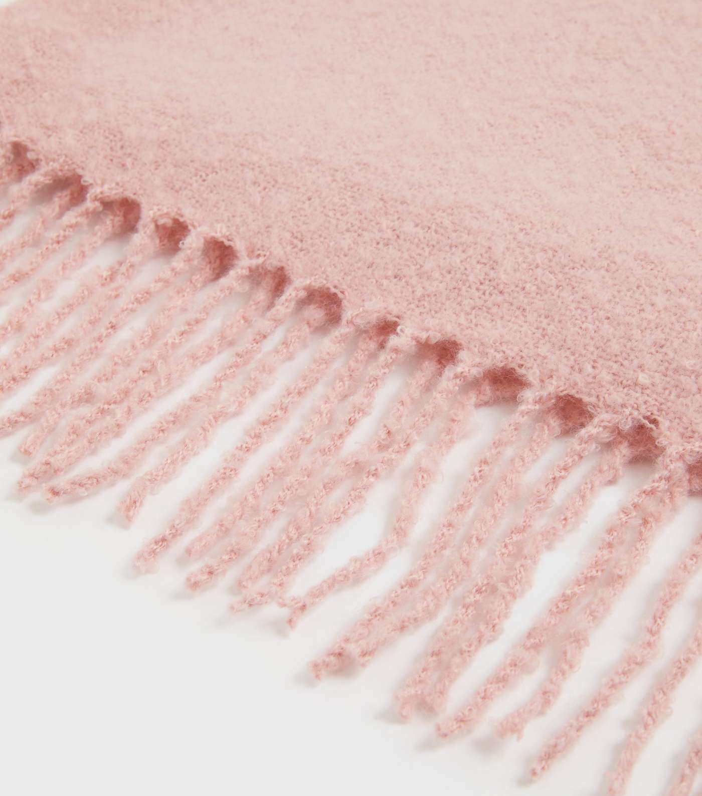 Pink Brushed Tassel Trim Scarf Image 3