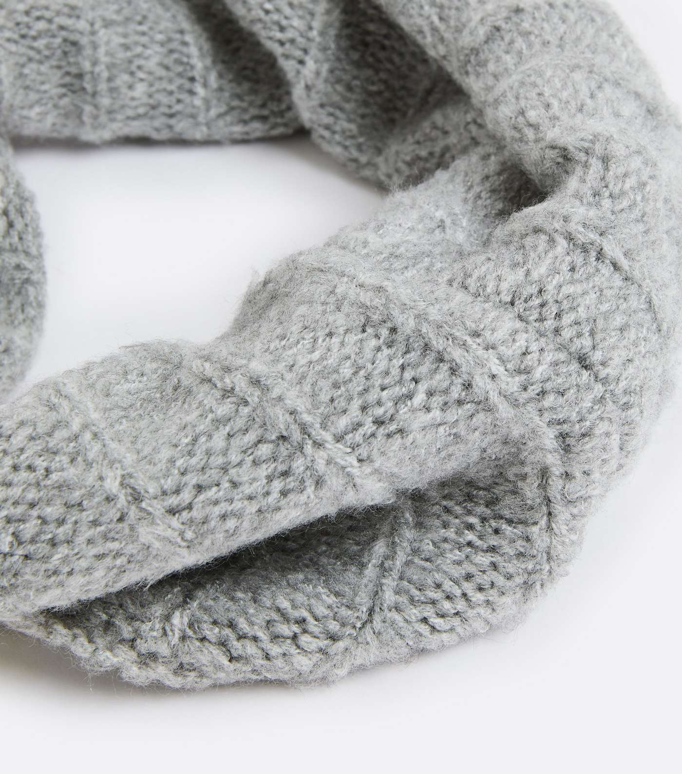 Grey Knit Snood Image 3