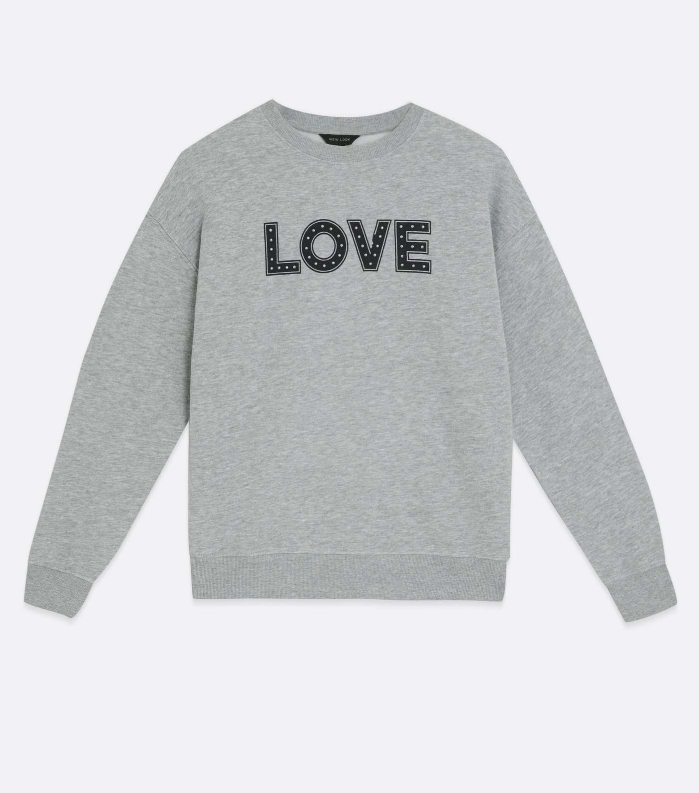 Pale Grey Love Stud Logo Sweatshirt Image 5