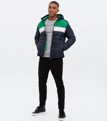 jack and jones green puffer jacket