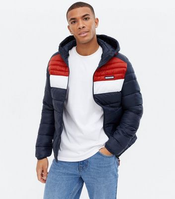 new look puffer jacket red