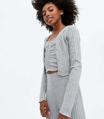 girls grey cardigan