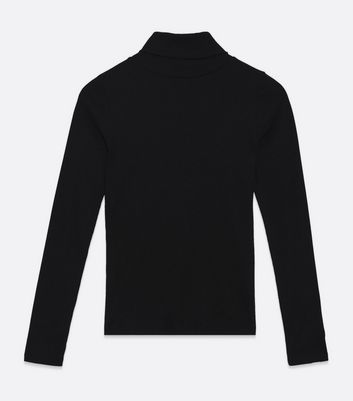 long sleeve black polo neck