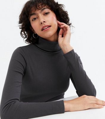 new look grey polo neck