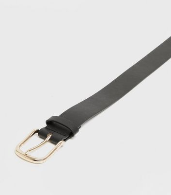 Girls Black Leather-Look Hip Belt | New 