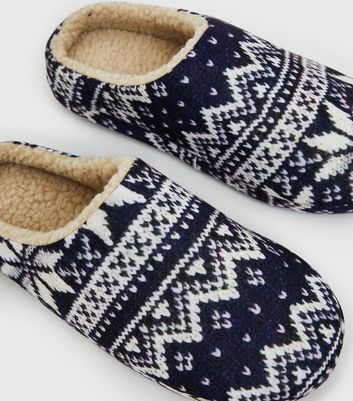 Fair isle slippers sale