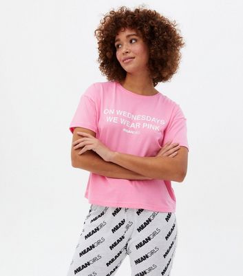 Pink Jogger Pyjama Set with Mean Girls Print