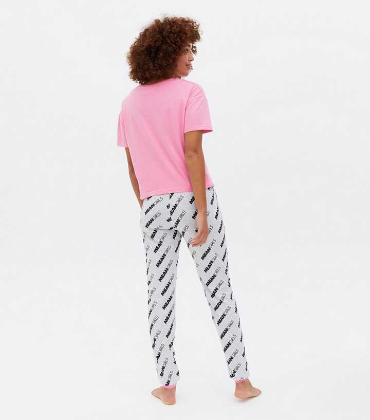 Pink Jogger Pyjama Set with Mean Girls Print