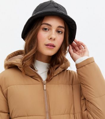 Black Quilted Bucket Hat | New Look