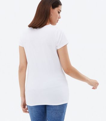 Click to view product details and reviews for Maternity 3 Pack Black White And Grey Ruched T Shirts New Look.