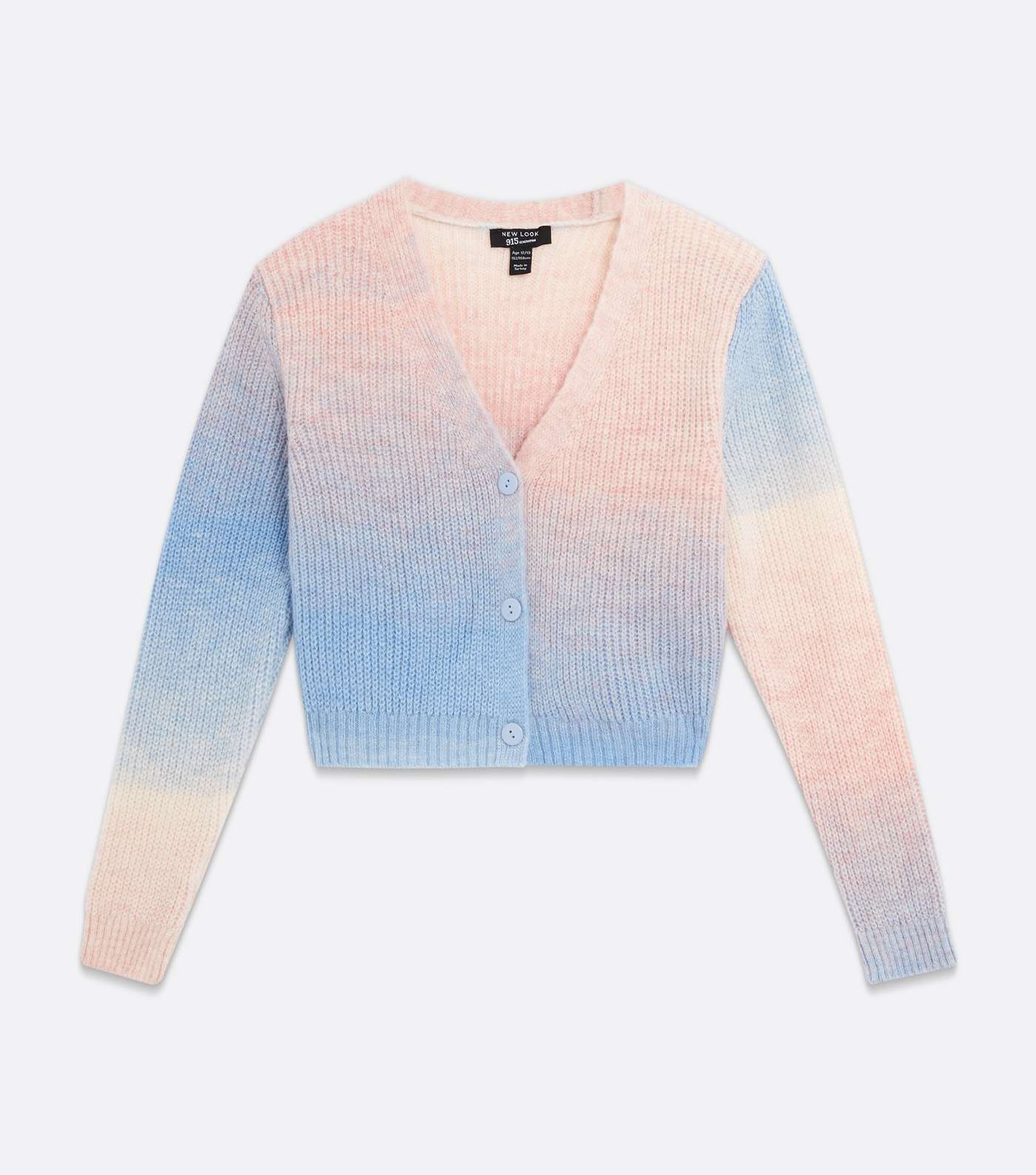 Girls Pink Dip Dye Knit Button Cardigan Image 5