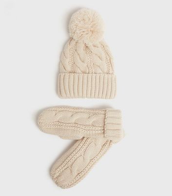 bobble hat and mittens