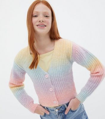 girls rainbow cardigan