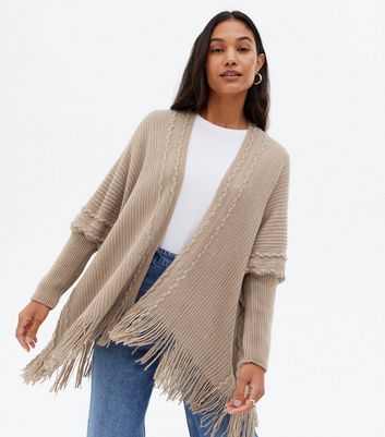 Blue Vanilla Camel Cable Knit Tassel 
