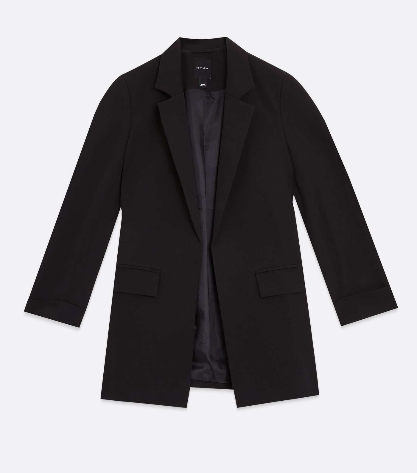 Black Relaxed Fit Blazer Image 5