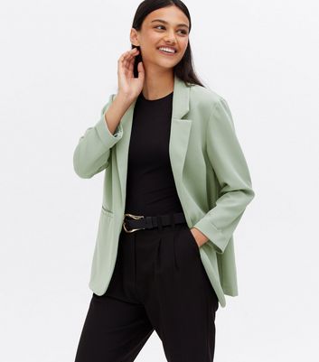 Light Green Relaxed Fit Blazer New Look