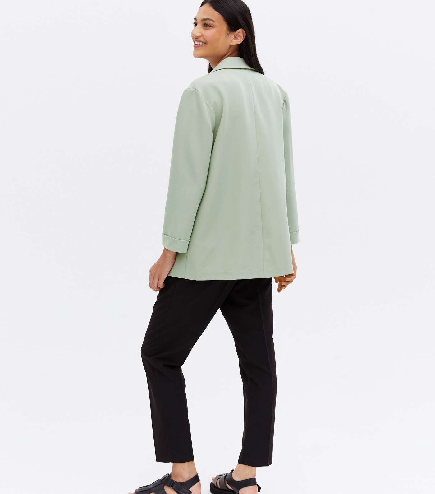 Light Green Relaxed Fit Blazer Image 4