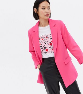 fluorescent pink blazer