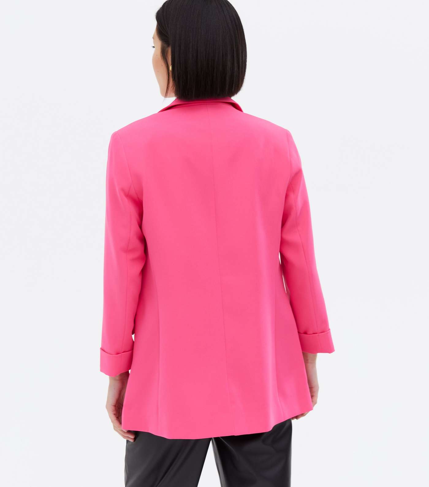 Bright Pink Relaxed Fit Blazer Image 4