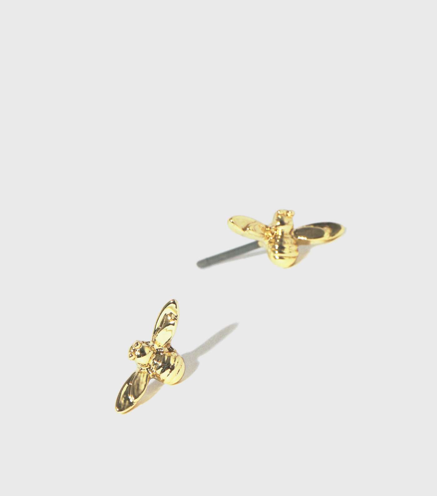 Gold Bee Stud Earrings Image 2