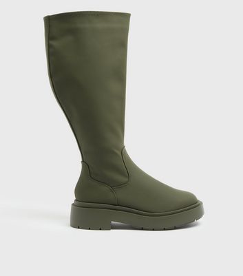 new look khaki boots