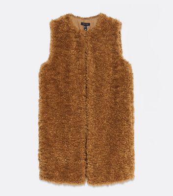 Long clearance shaggy vest