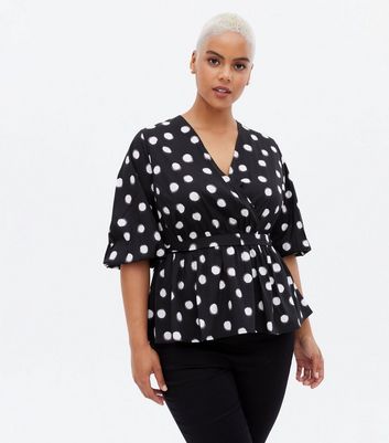 Puff Sleeve Wrap Blouse