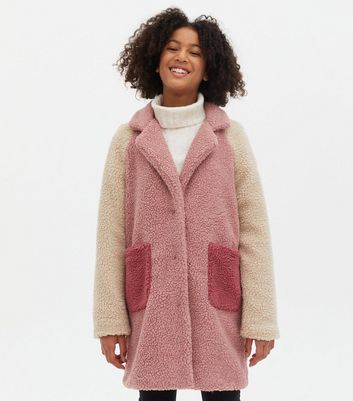 next pink teddy coat
