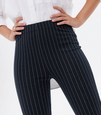 New Look stripe wide leg pants in black | ASOS