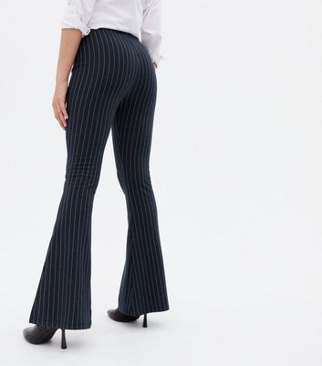 flared striped trousers