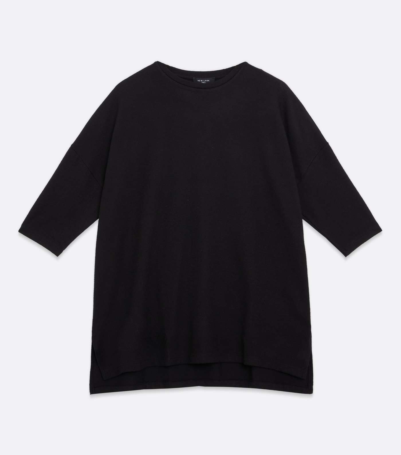 Tall Black Soft Fine Knit Long Sweatshirt Image 5