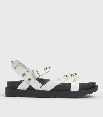 white flatform sandals